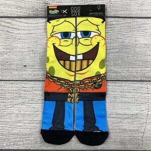 ODD SOX Sponge Bob Nickelodeon Socks Unisex Size 6-13 Graphic Crew Socks NEW